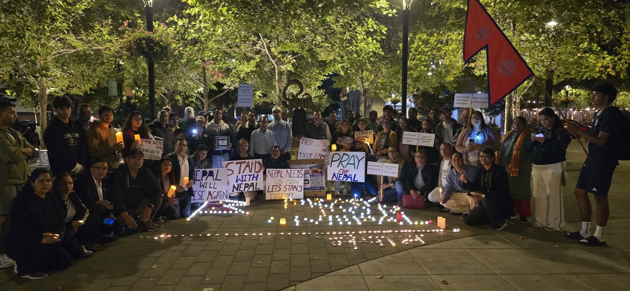 Candlelight Vigil Program for Flood Victim in Nepal