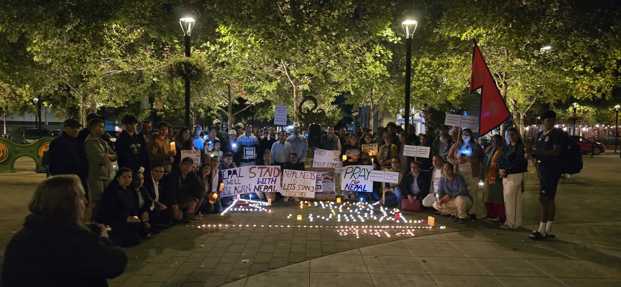 Candle Lights Vigil for Flood Victim of Nepal